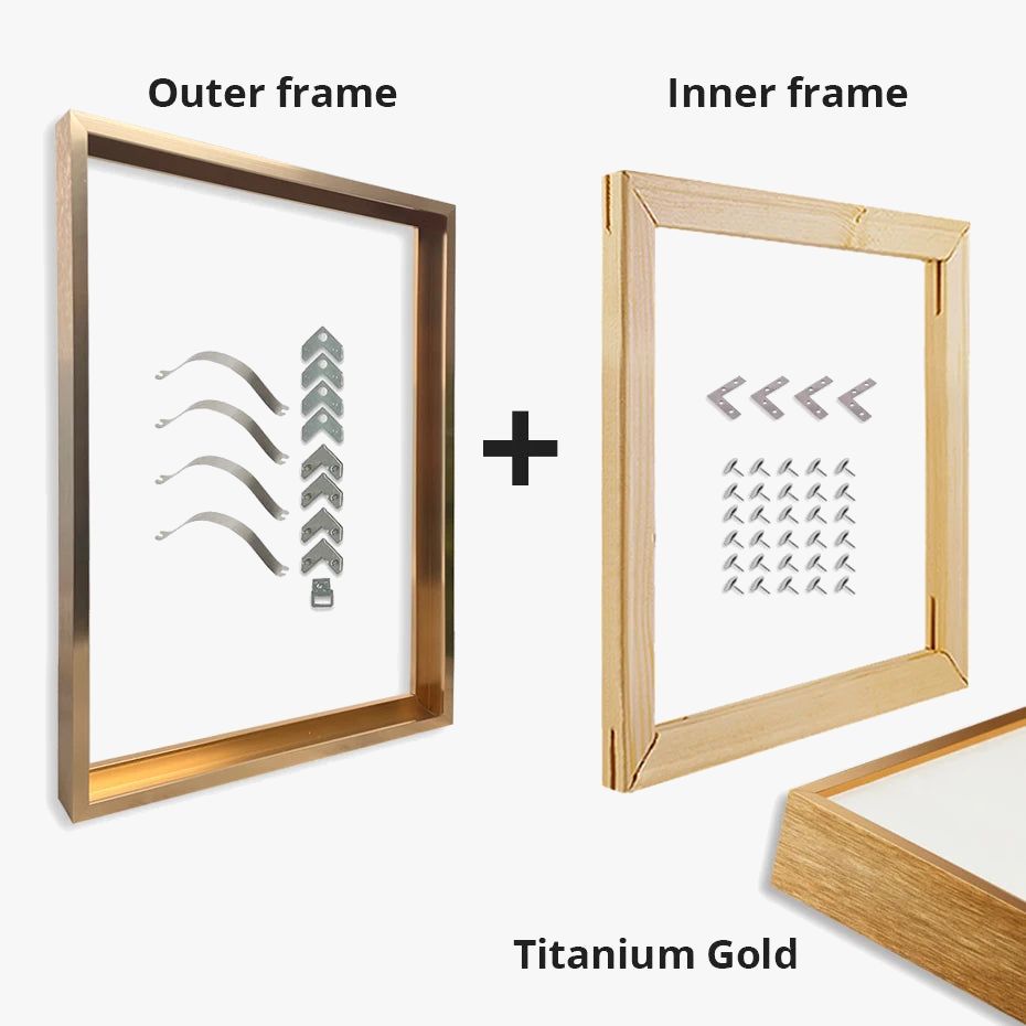 Floating metal wall frames for interior decoration - view 8