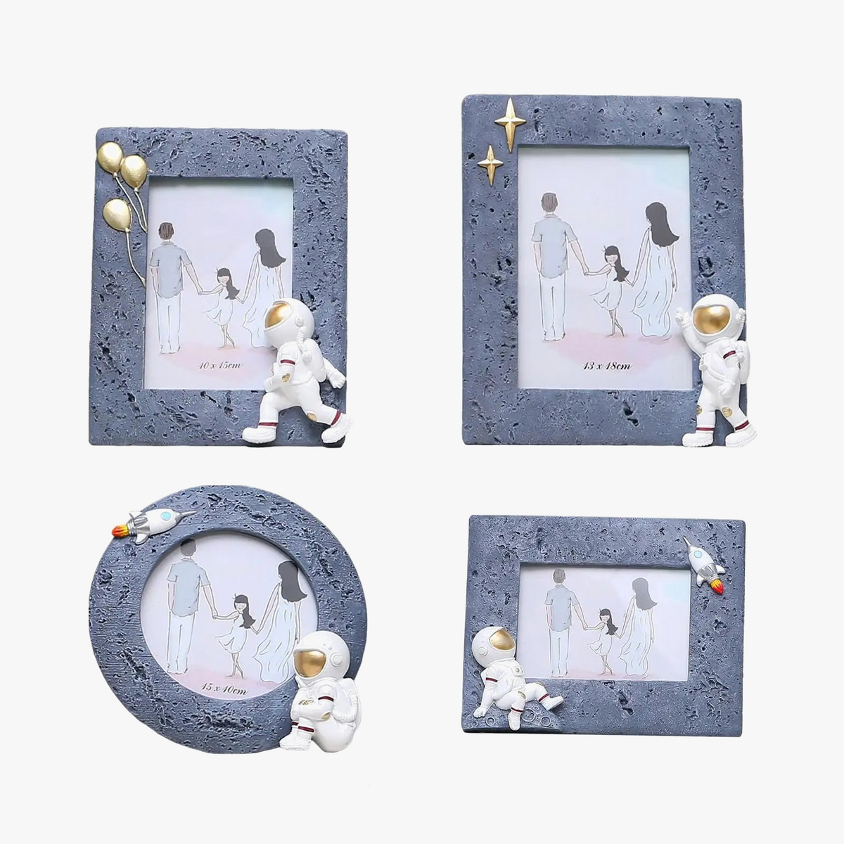 Resin astronaut photo frames for interior decoration - view 2