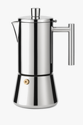 Italian Stainless Steel Stovetop Coffee Maker, Induction, Design 2