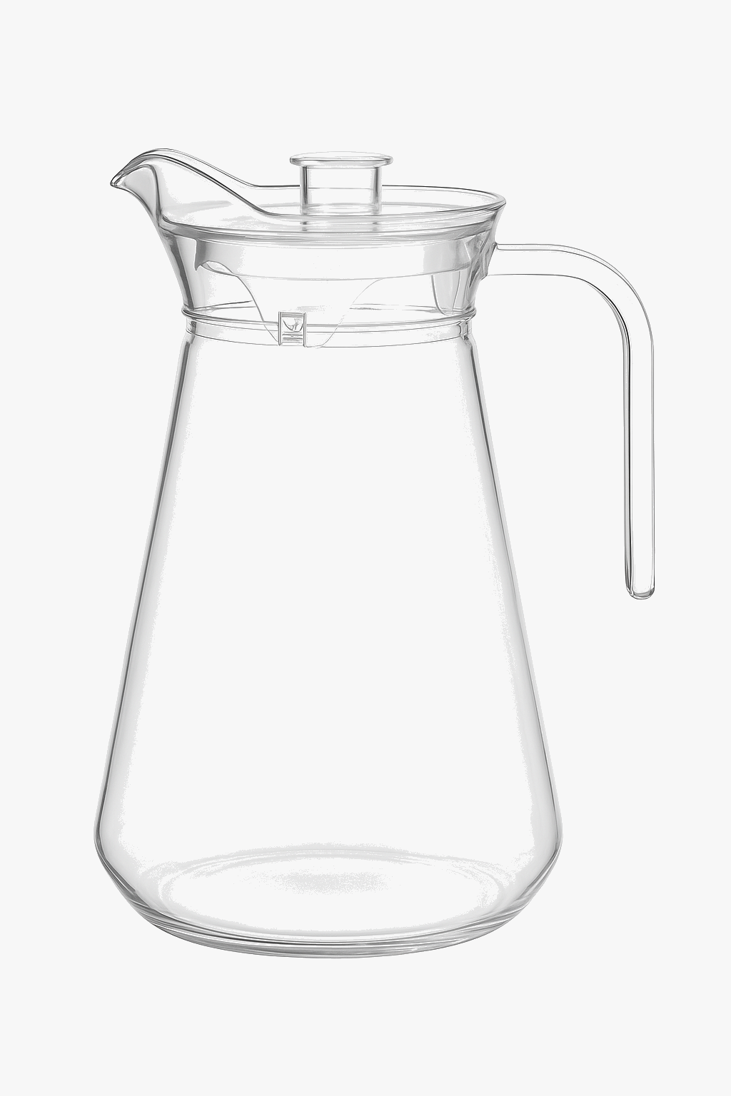 Carafe acrylique bec canard resistante chaleur 1 2l