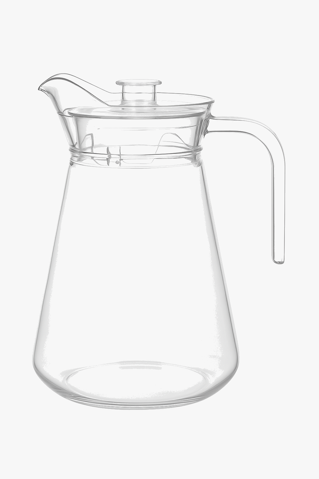 Carafe eau acrylique grande capacite resistante chaleur couvercle