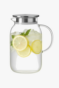 Water carafe in borosilicate glass with lid