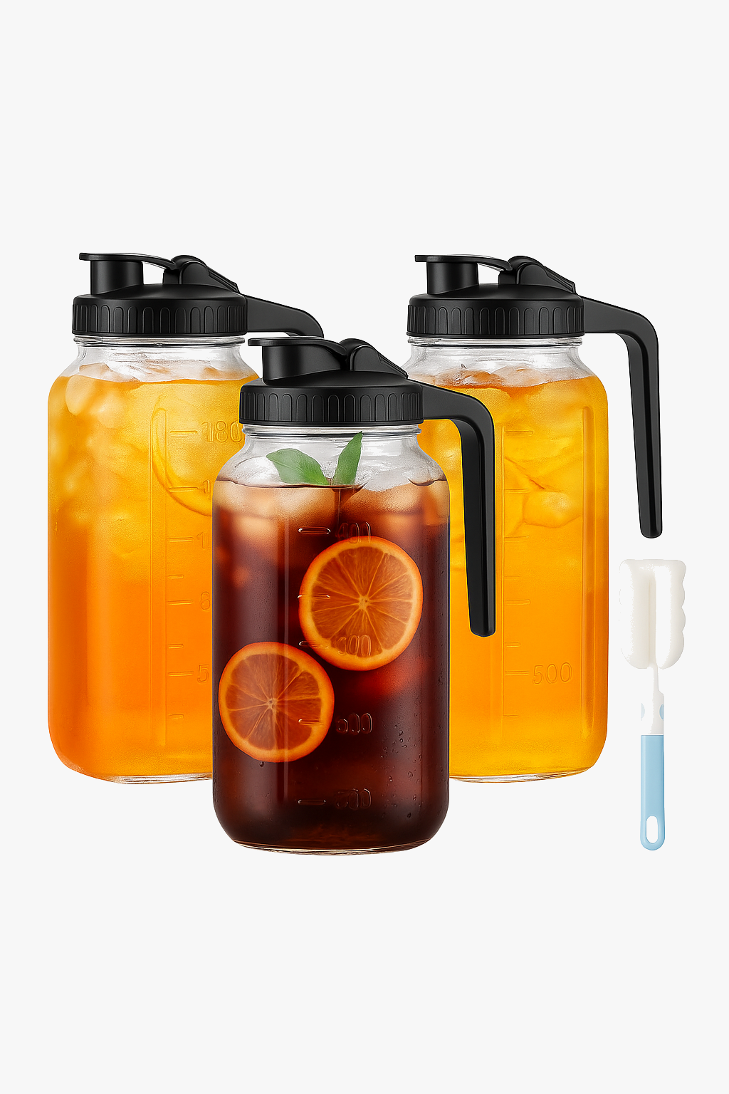 Water glass 19l carafe with handle and lid