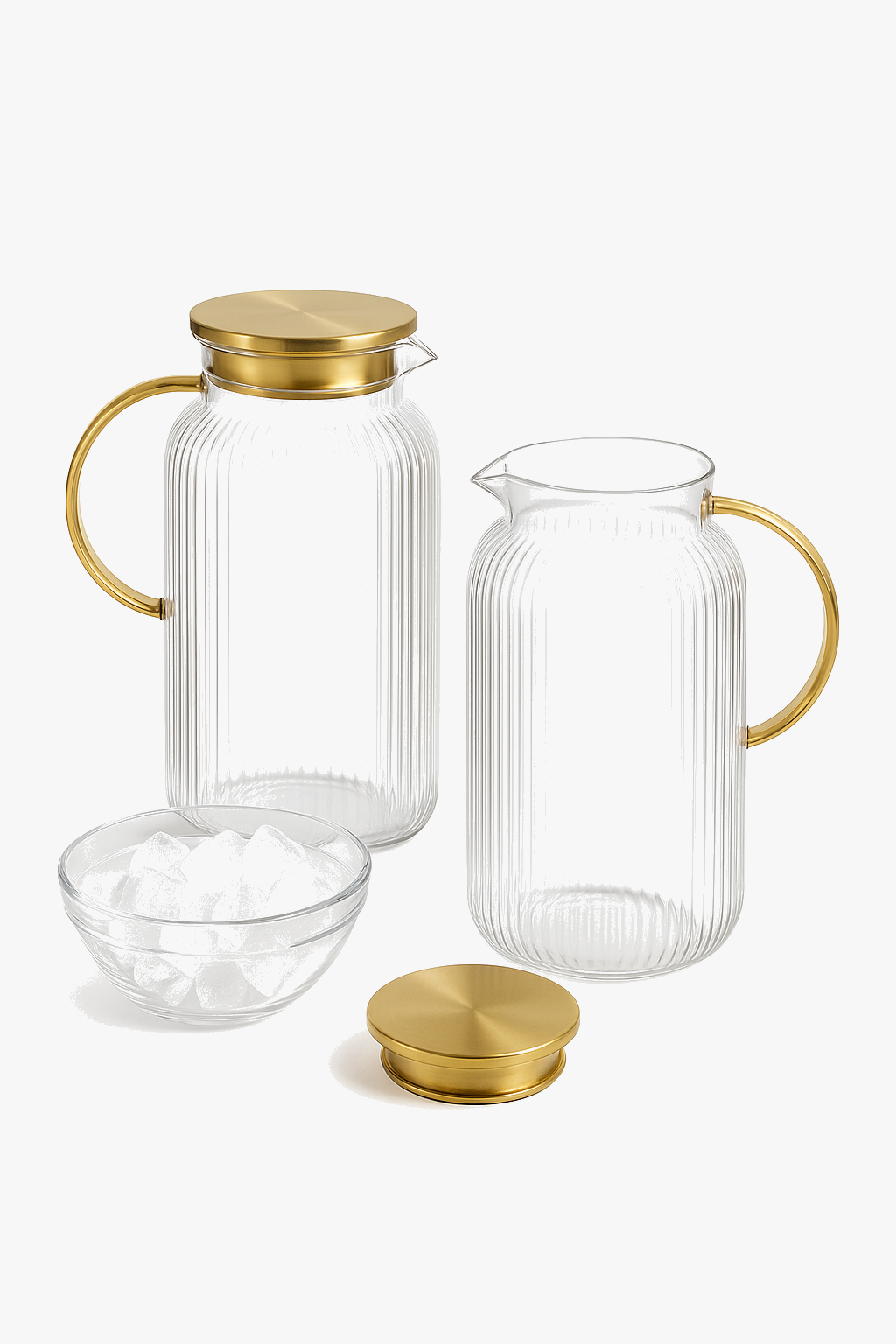 Bright Glass Carafe with Lid for Fresh Juices