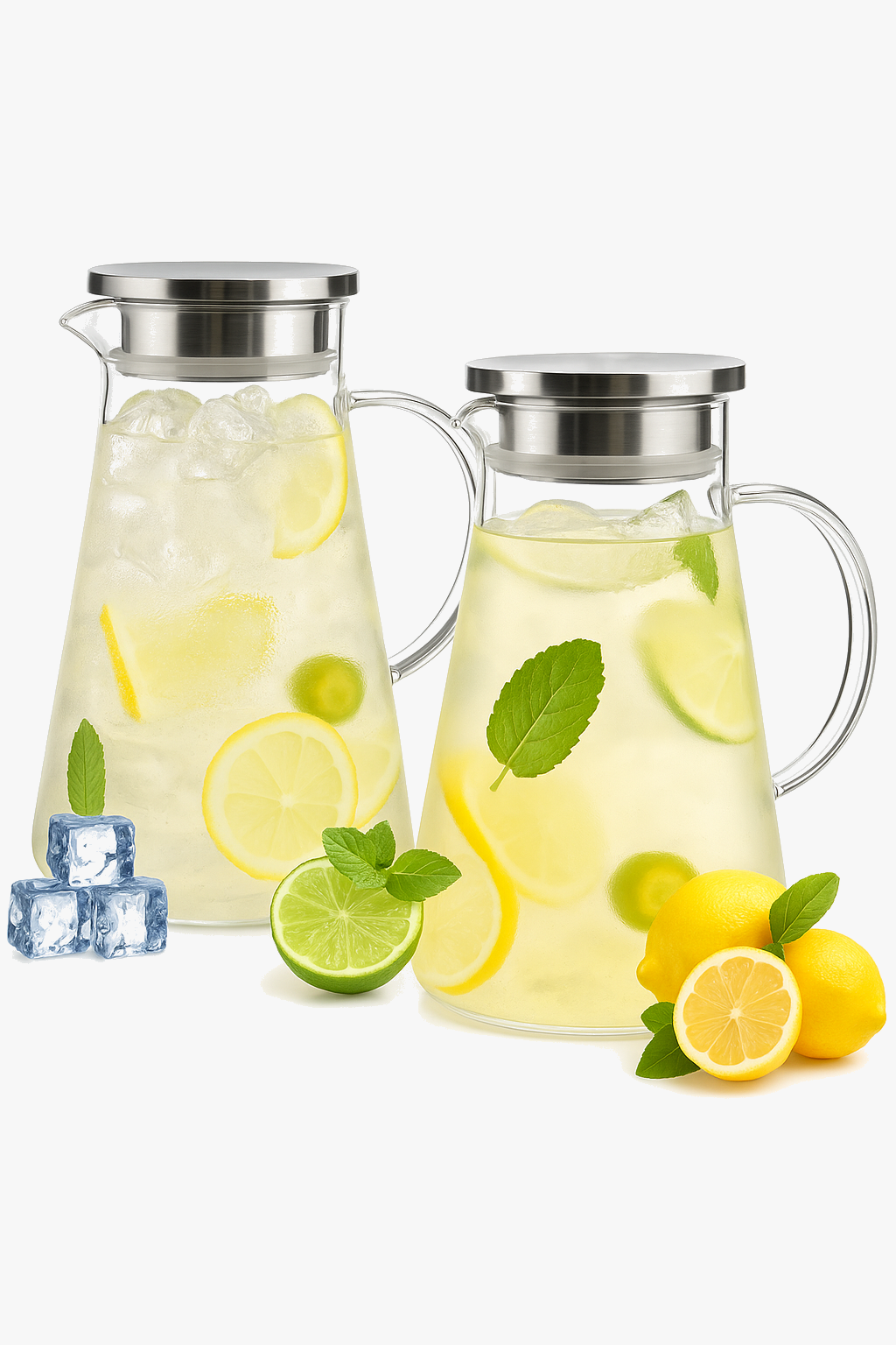Glass carafe large capacity heat resistant handle