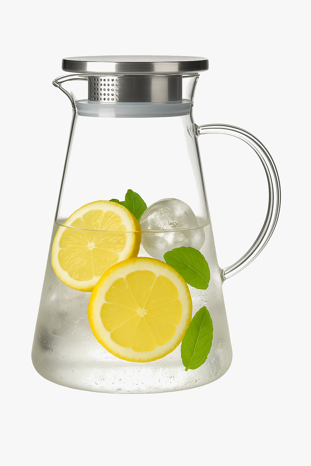 Glass carafe resistant heat handle large capacity