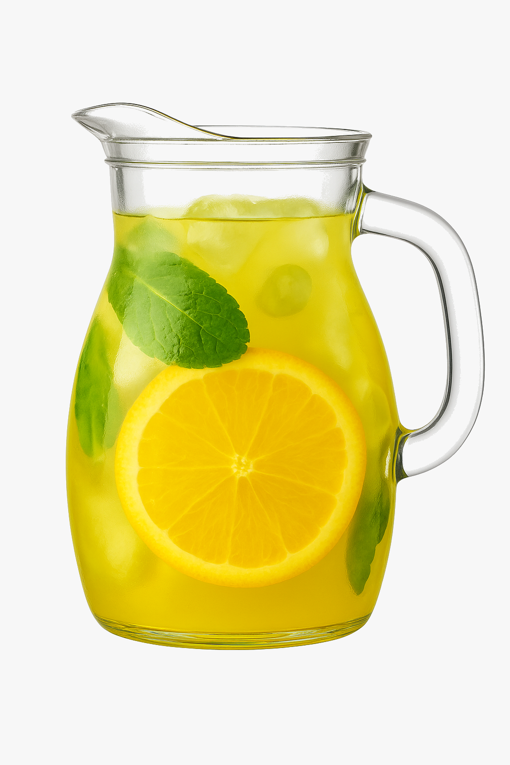 Glass carafe with handle 500 ml modern style