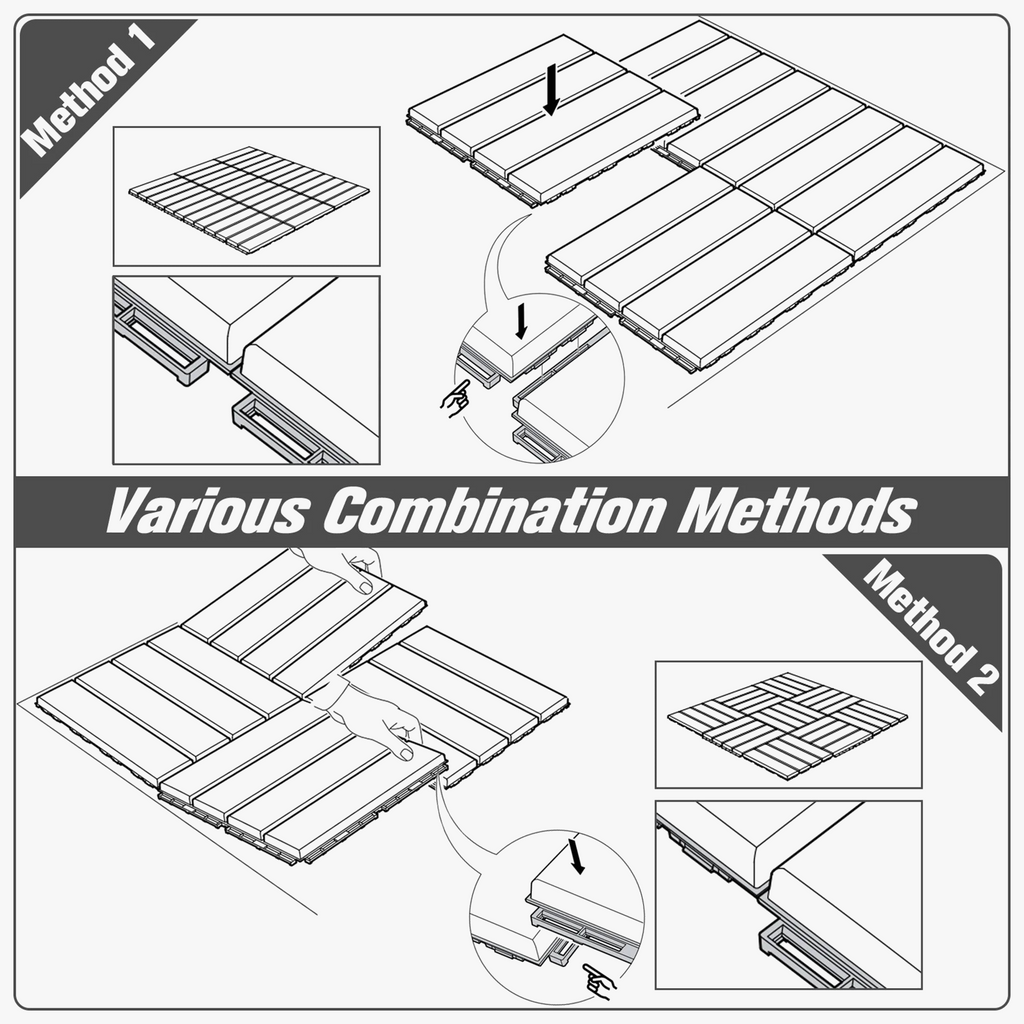 Outdoor clipable tile 30x30 set of 9 - view 6