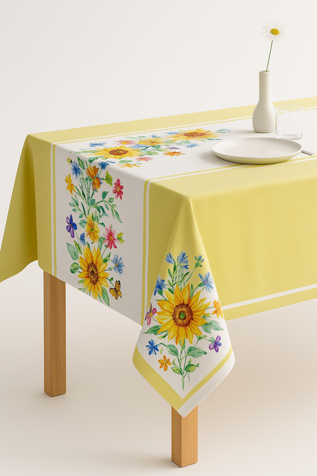 Sunflower and Butterfly Table Runner, Chic Country Style - view 3