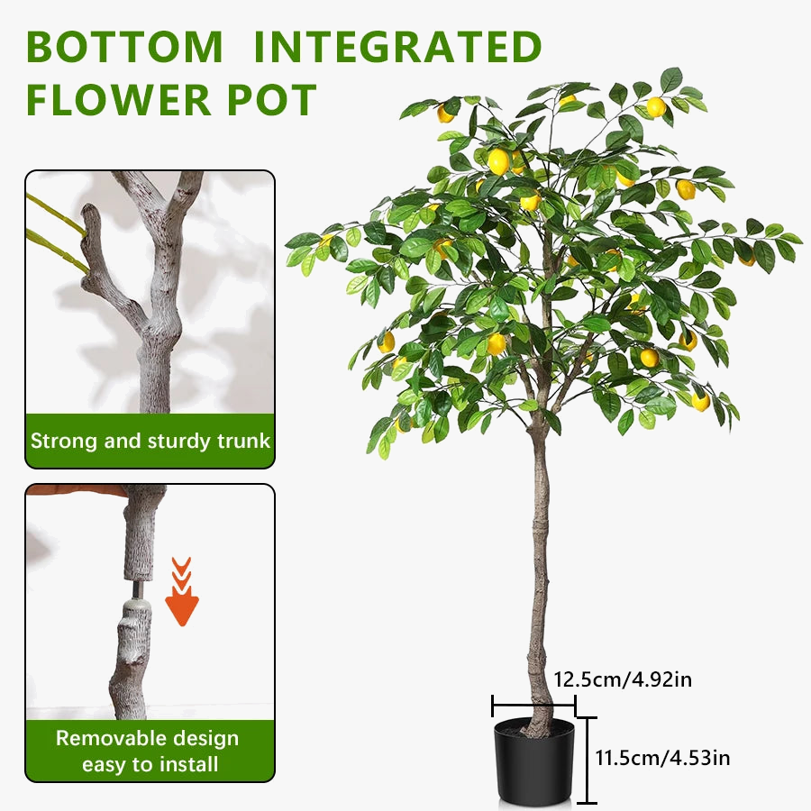 Artificial lemon tree with fruit for interior decoration and garden - view 5