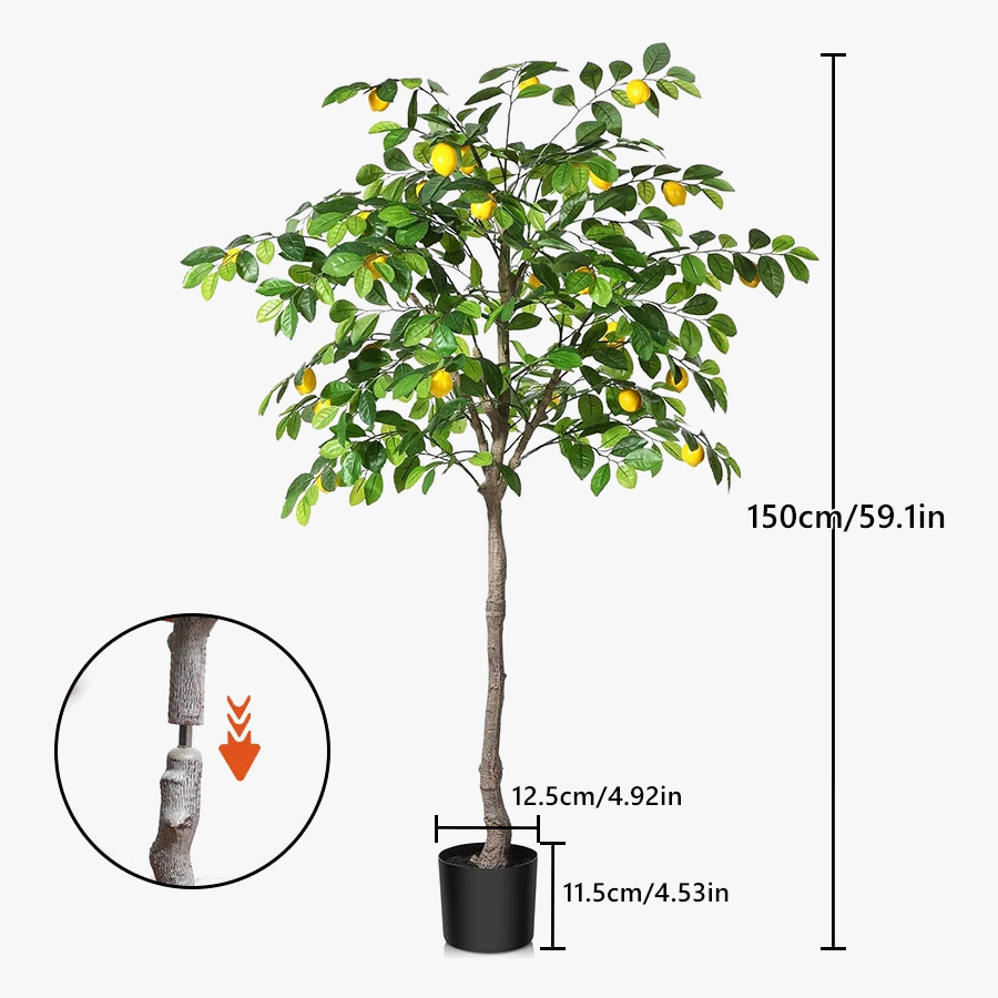 Artificial lemon tree with fruit for interior decoration and garden - view 7