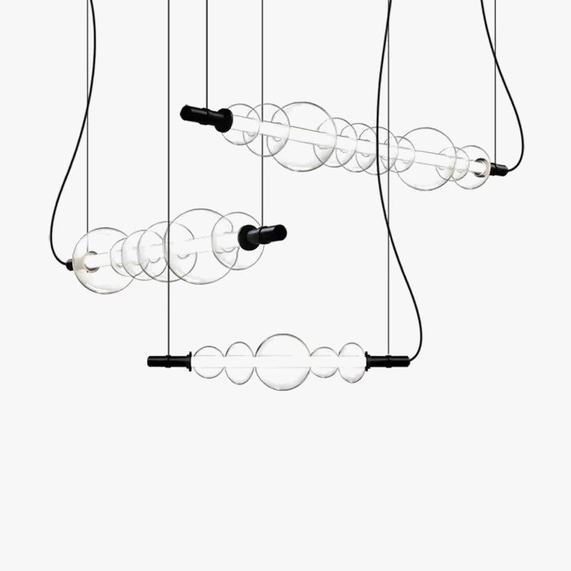 Modern bar counter with suspended light strip - view 5