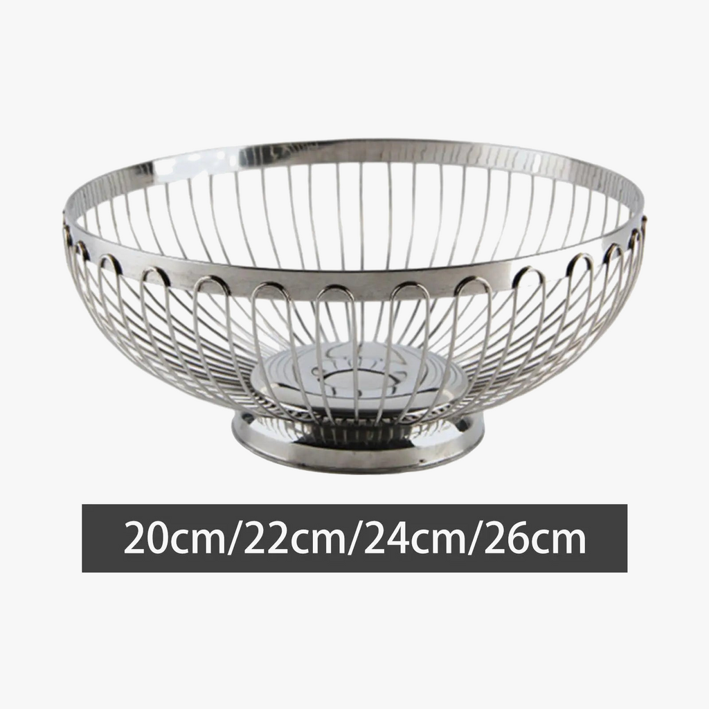 Modern and elegant stainless steel fruit basket