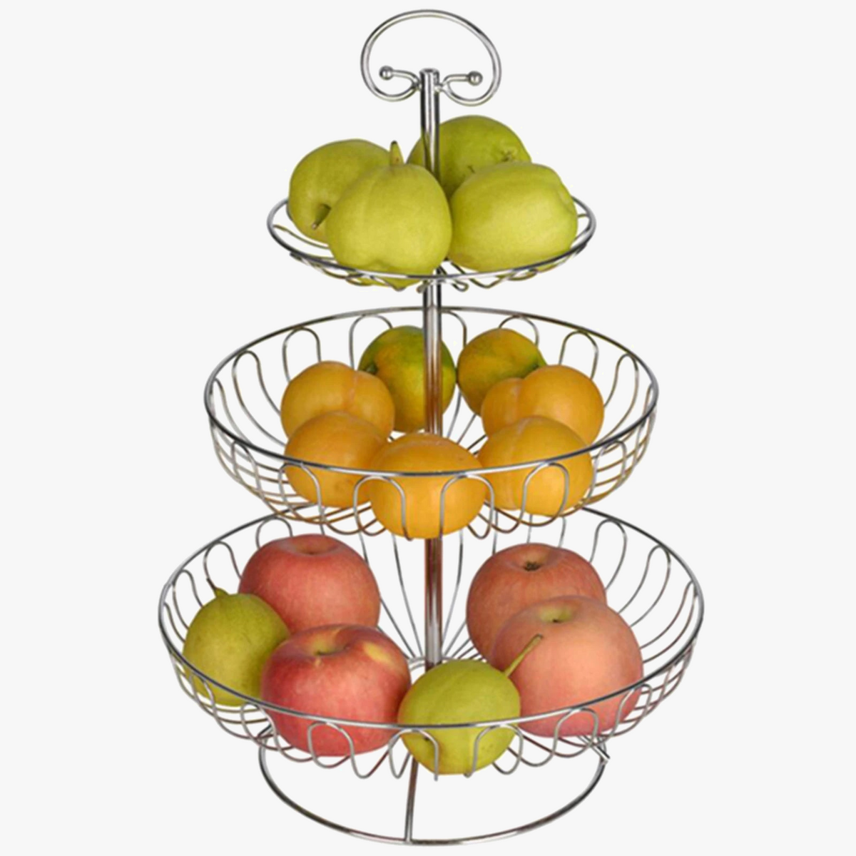 Three-level fruit basket in wire - view 3