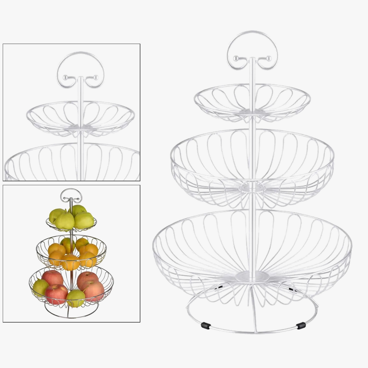Three-level fruit basket in wire - view 7
