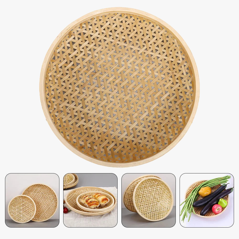 Bamboo bread basket for snacks and fruit - view 3
