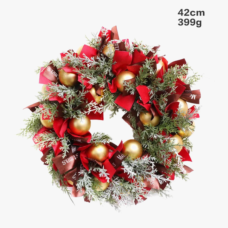 Christmas crown with ribbons and decorative balls - view 7