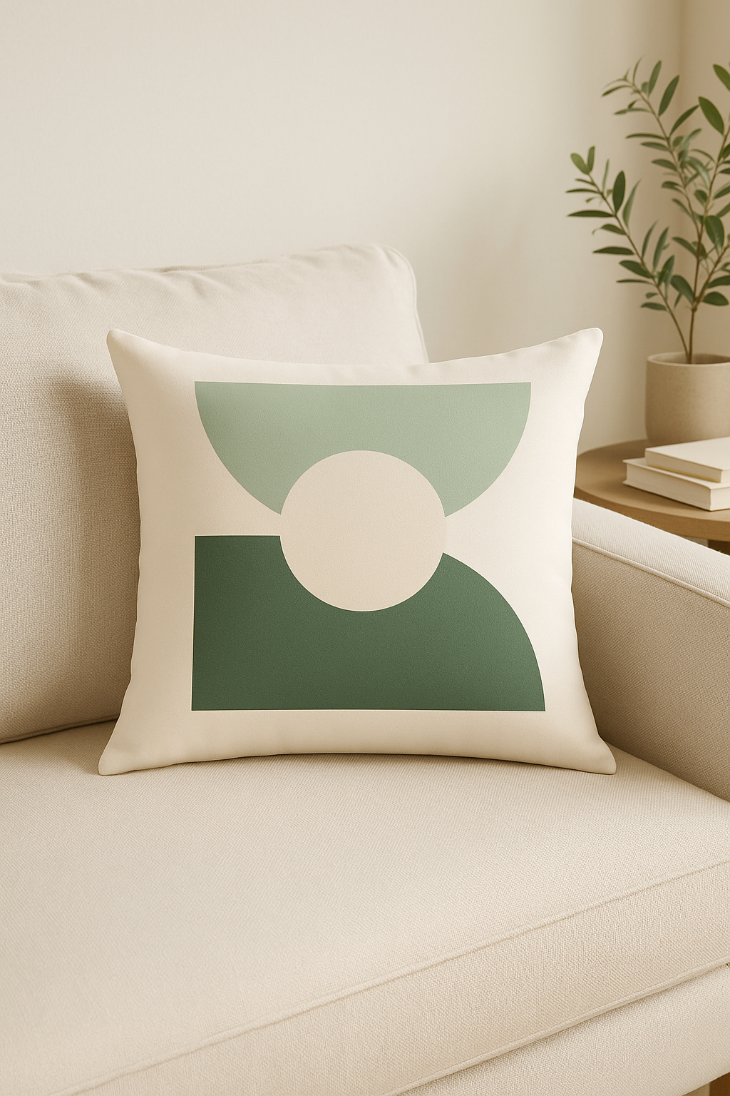 Green Vegetal Cushion for Elegant Interior Decoration, Style One - view 2