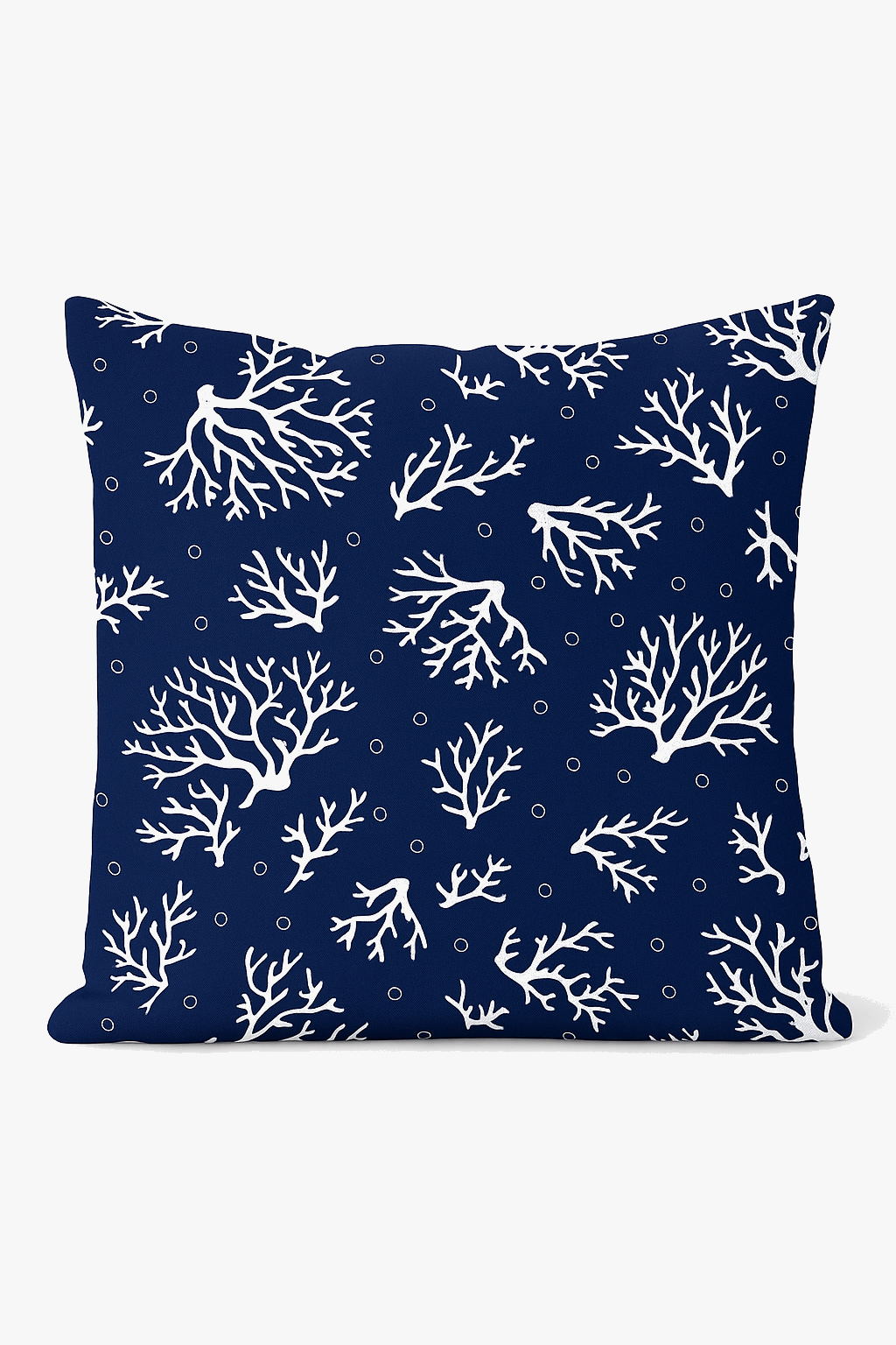 Elegant Navy Blue Geometric Cushion Cover