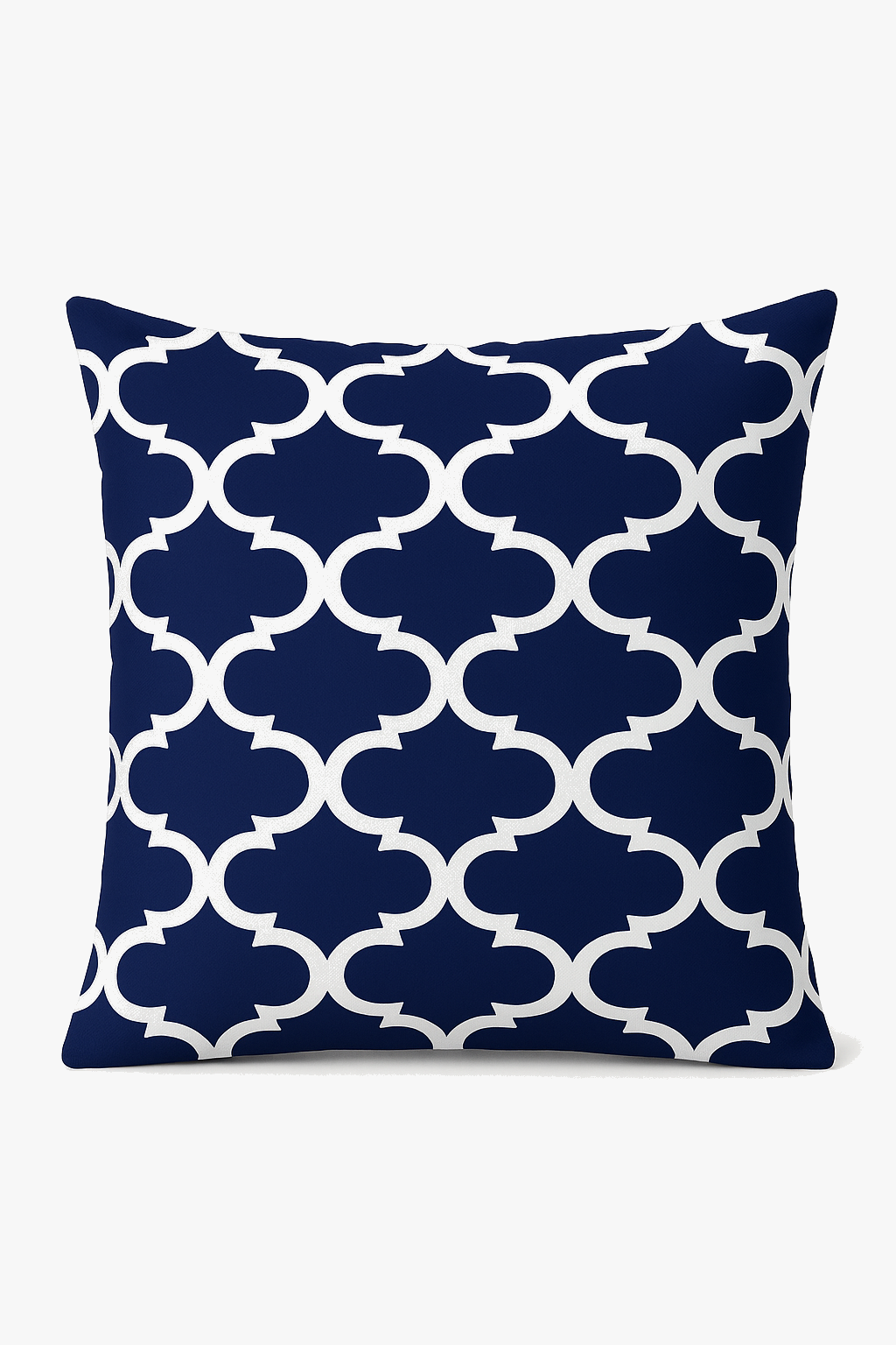 Timeless Navy Blue Geometric Cushion Cover