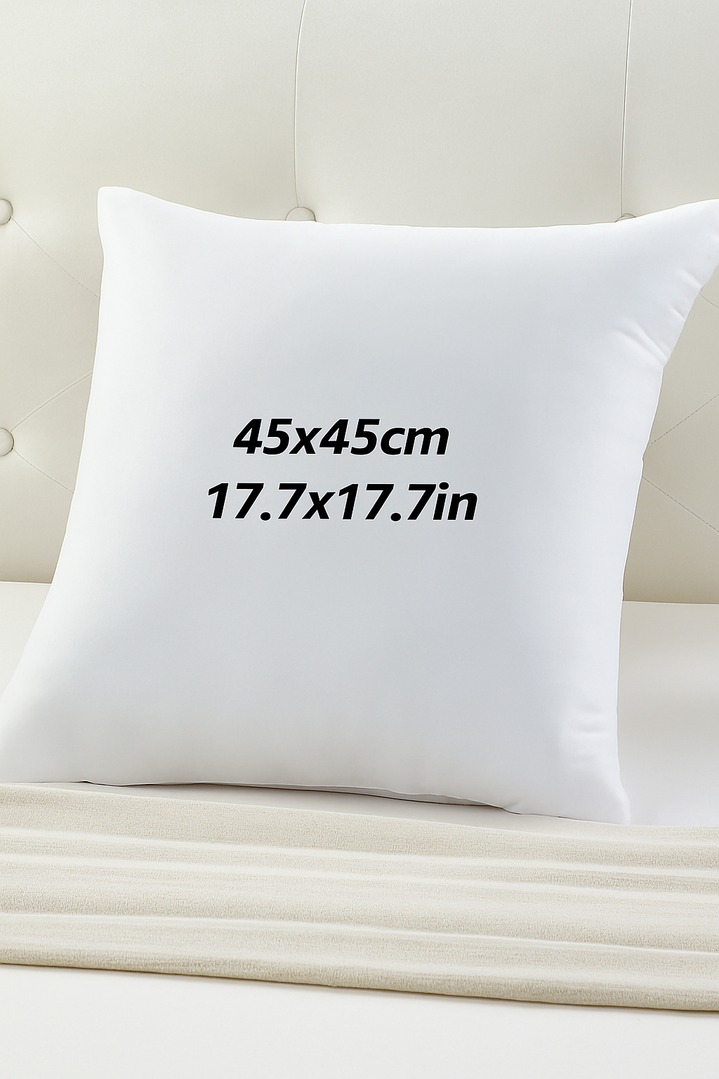 Classic 45x45cm cushion in soft cotton for comfort - view 5