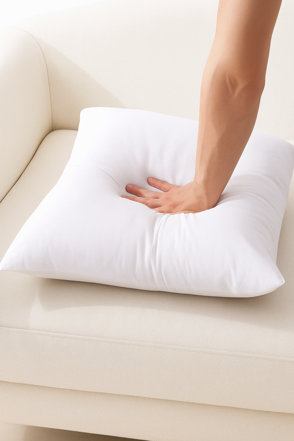 Decorative cushion white several sizes for an elegant style - view 2