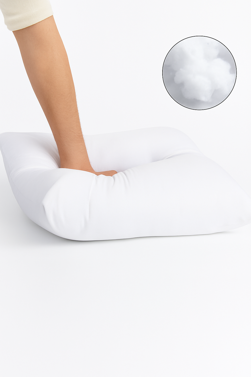 Square decorative cushion in soft cotton 45x45 cm for bed or sofa - view 3
