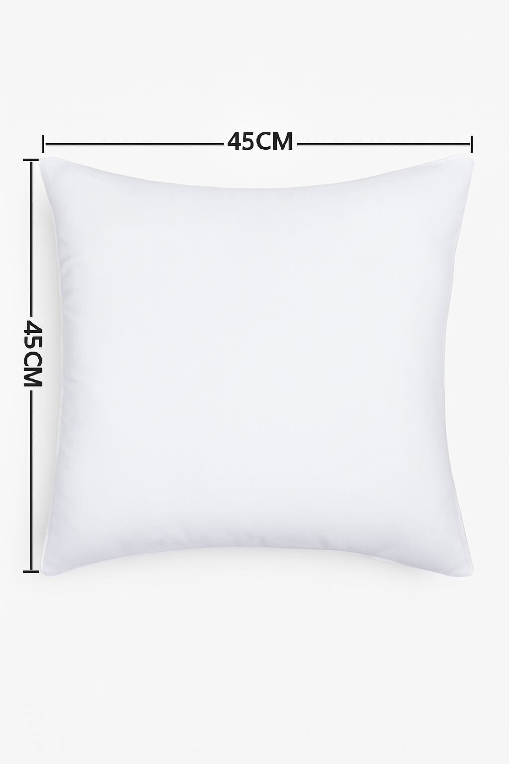 Square decorative cushion in soft cotton 45x45 cm for bed or sofa - view 4