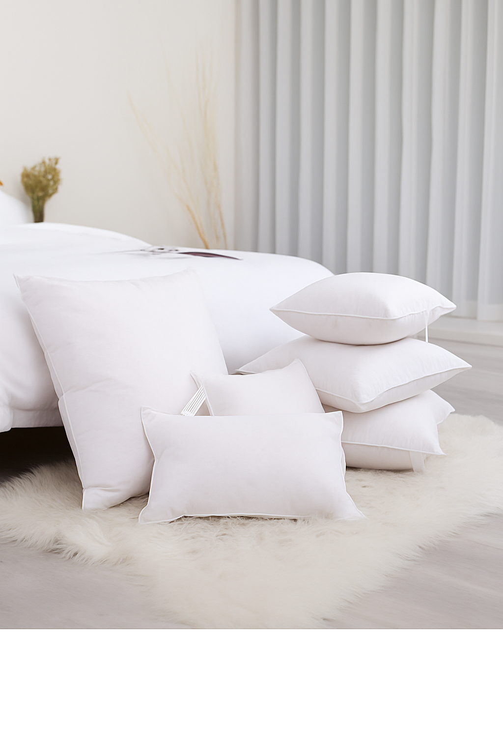 Soft cotton goose down decorative cushion - view 5