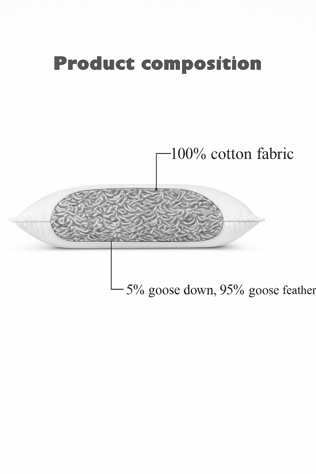 Soft cotton goose down decorative cushion - 40x40cm 15x15in
