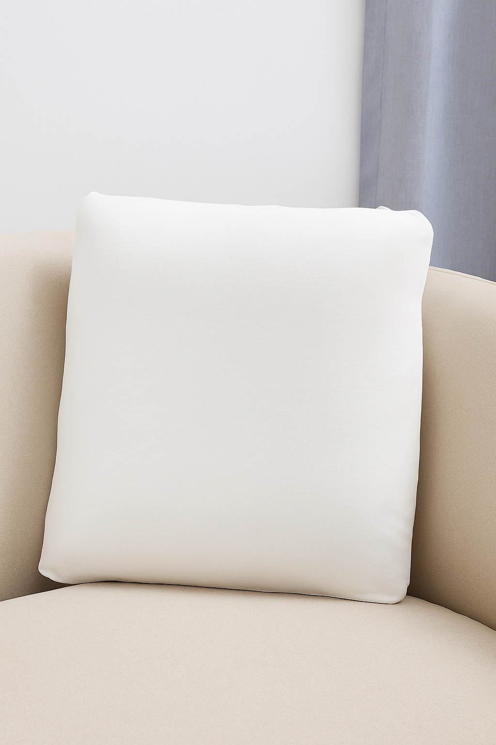 Decorative cushion in ultra-comfortable memory foam white cover