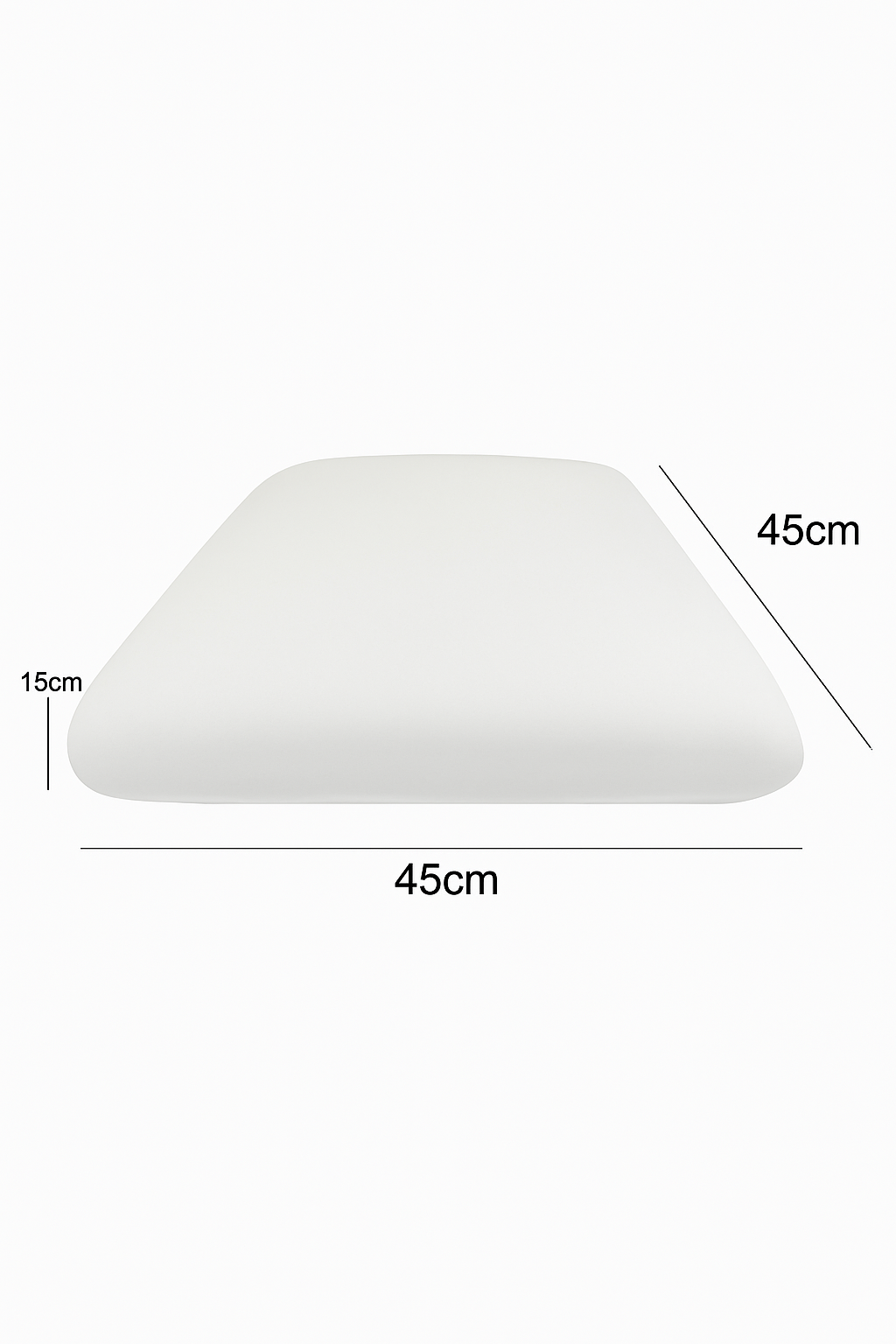 Decorative cushion in ultra-comfortable memory foam white cover - view 6