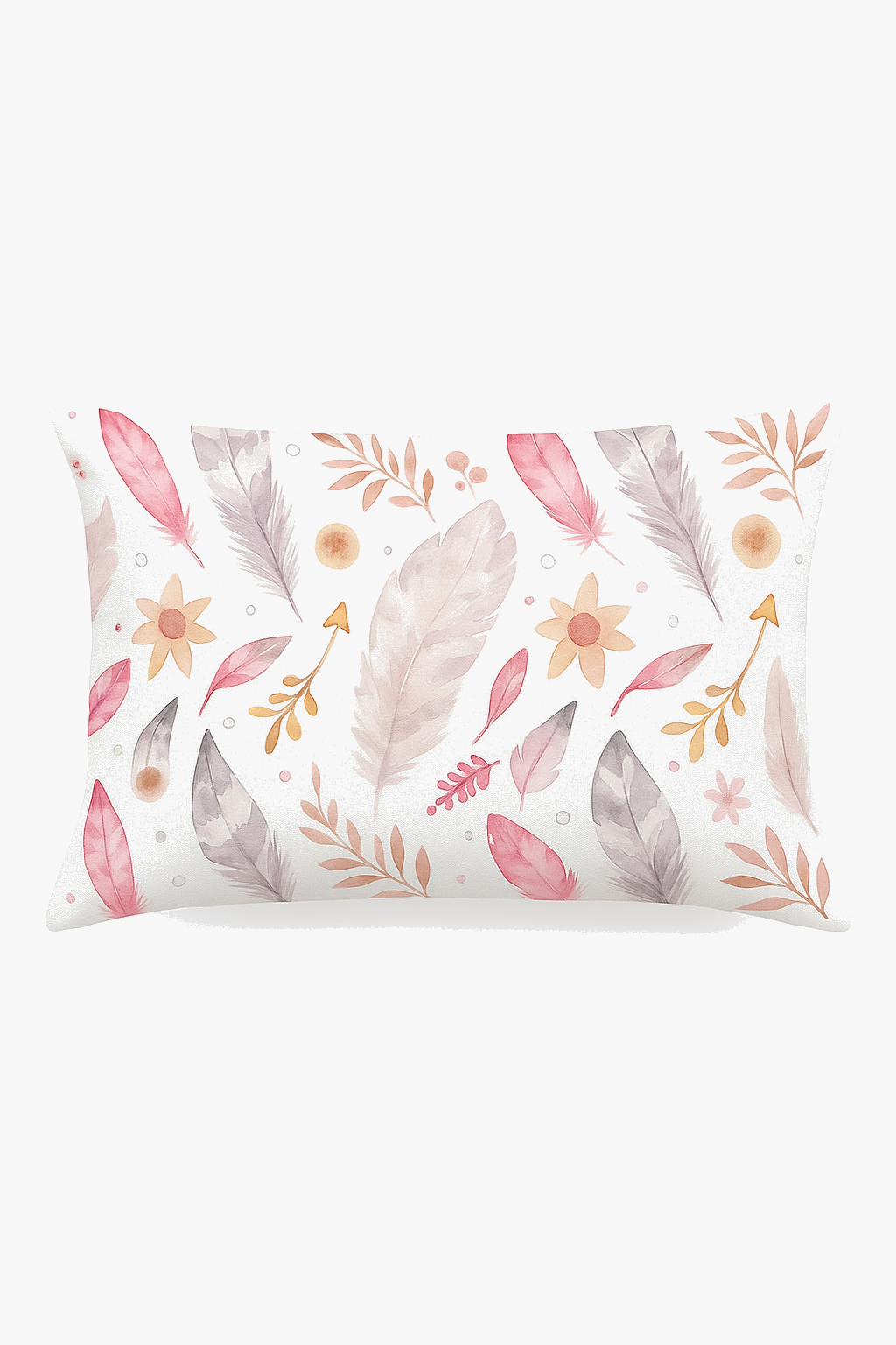 Rectangular Feather-Print Cushion Cover, 30 X 50 cm, Style Three