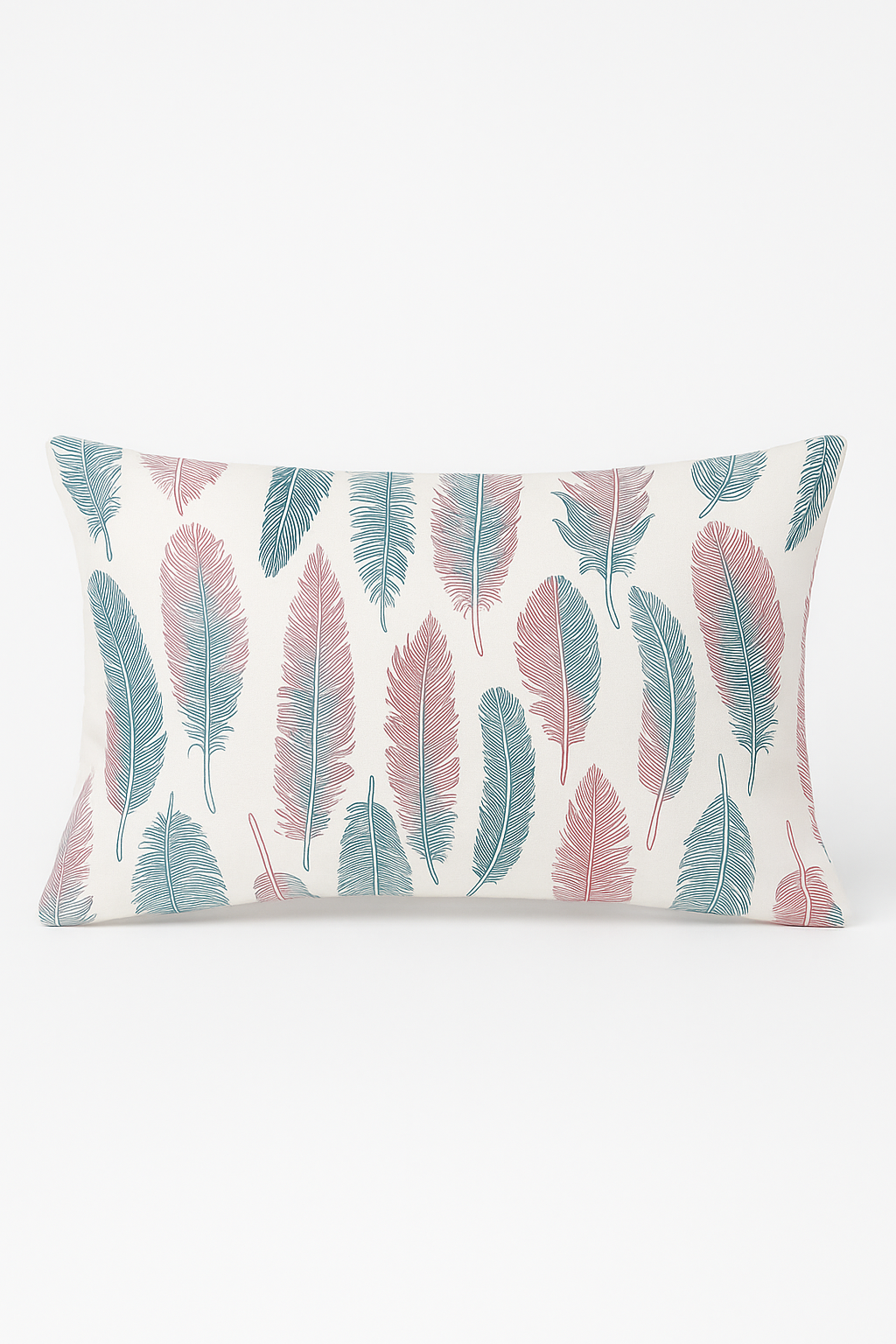 Decorative cushion pattern feathers 30 x 50 cm for interior