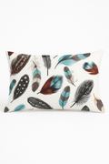 Rectangular Feather-Print Cushion Cover, 30 X 50 cm, Style Five