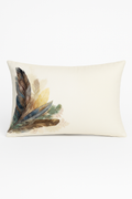 Rectangular Feather-Print Cushion Cover, 30 X 50 cm, Style One