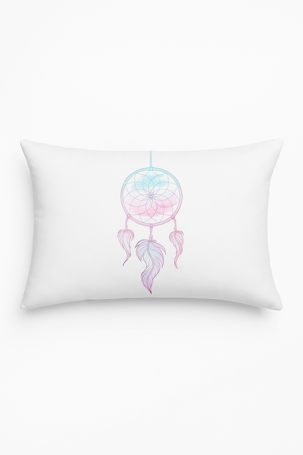 Feather-Motif Rectangular Cushion Cover, 30x50 cm, Style Two