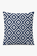 Elegant Navy Blue Geometric Cushion Cover, Design 2