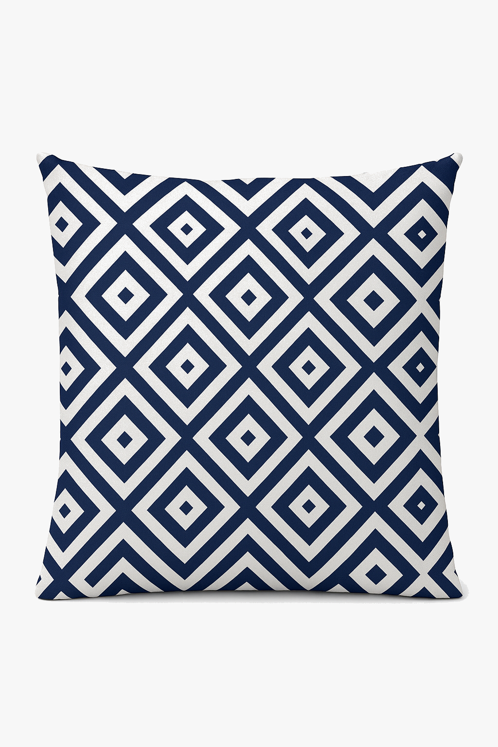 Elegant Navy Blue Geometric Cushion Cover, Design 2