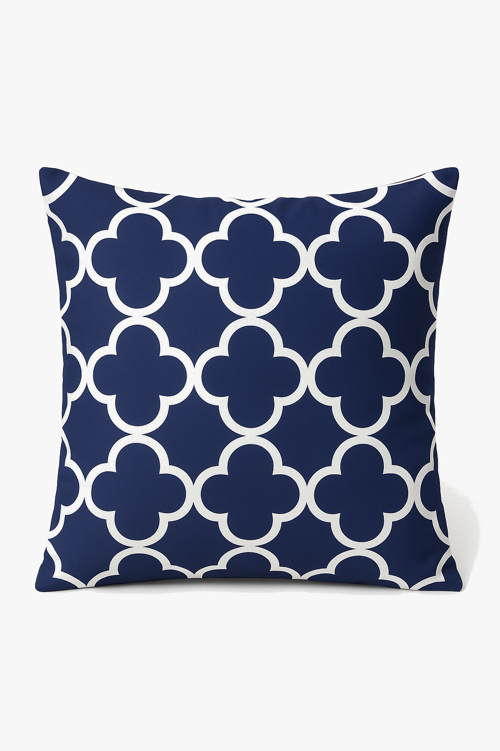 Geometric cushion navy blue for a modern decor