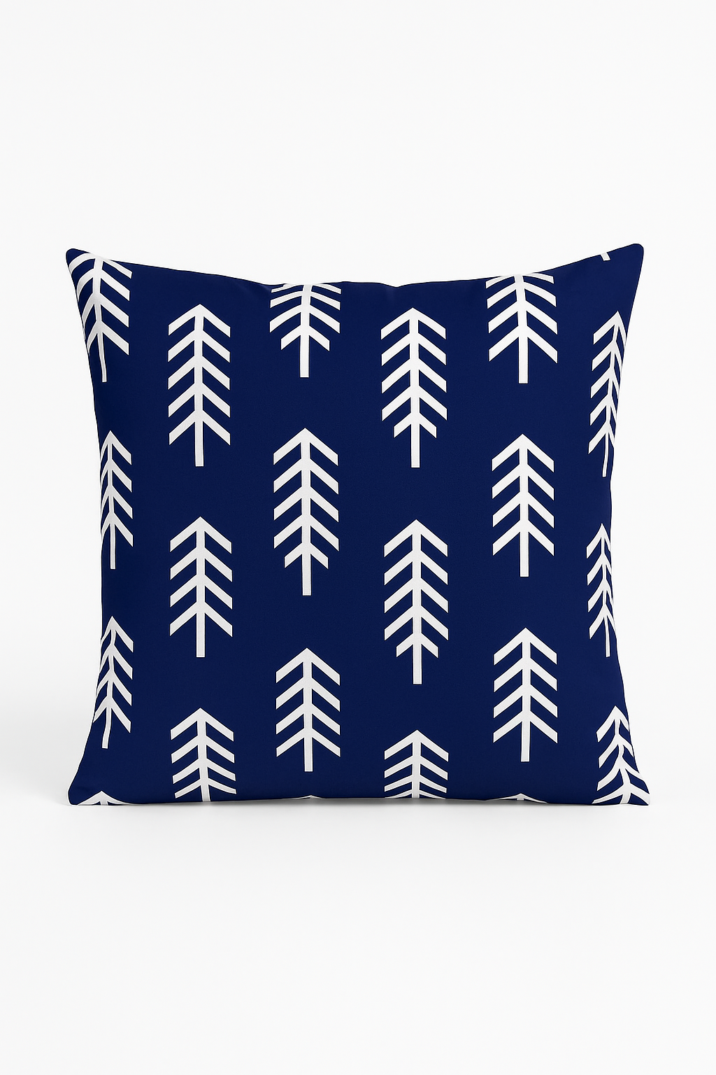 Contemporary Navy Blue Geometric Cushion Cover, Design 2