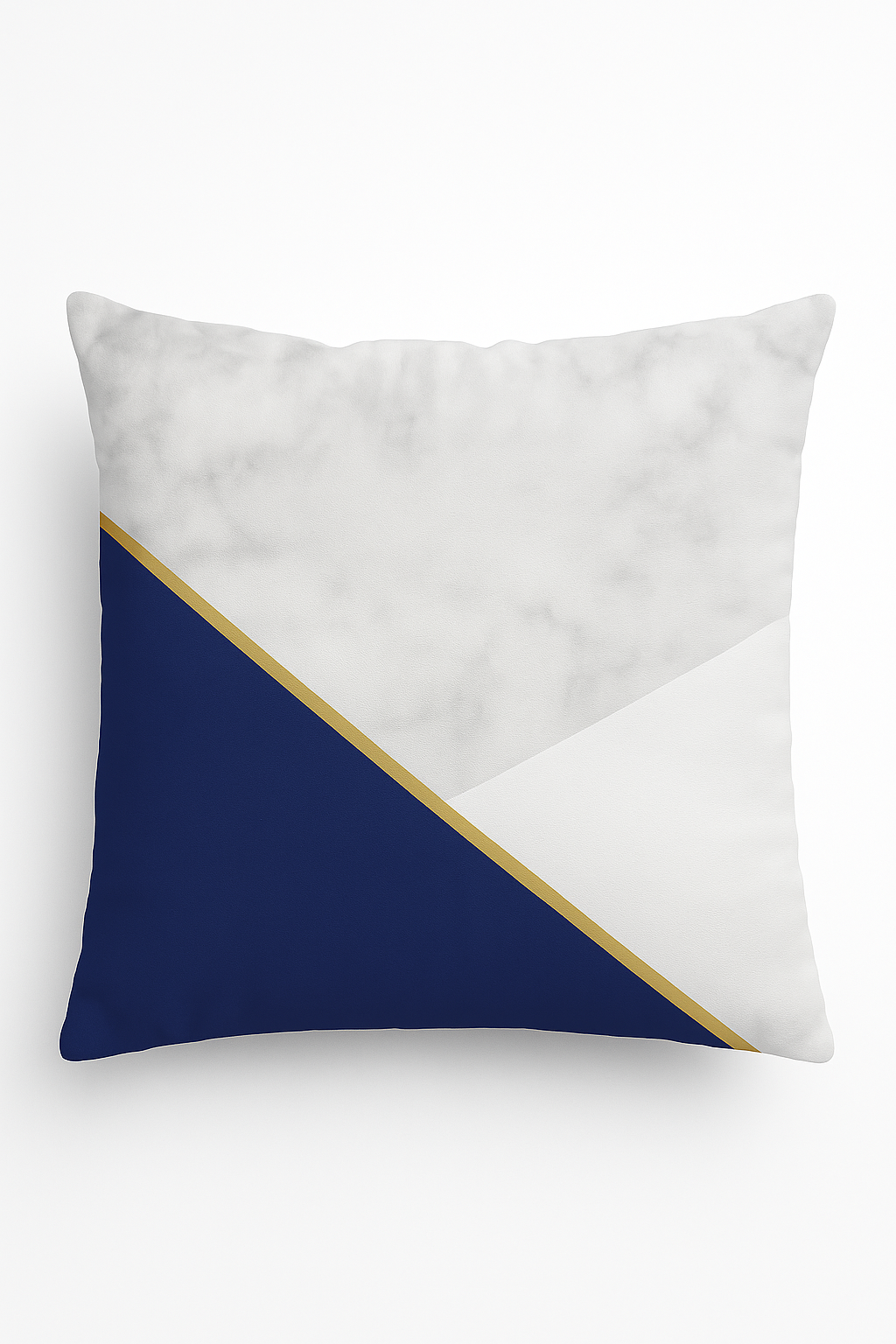Graphic Navy Blue Geometric Cushion Cover, Design 2