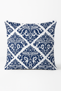 Geometric cushion navy blue for modern interior decoration