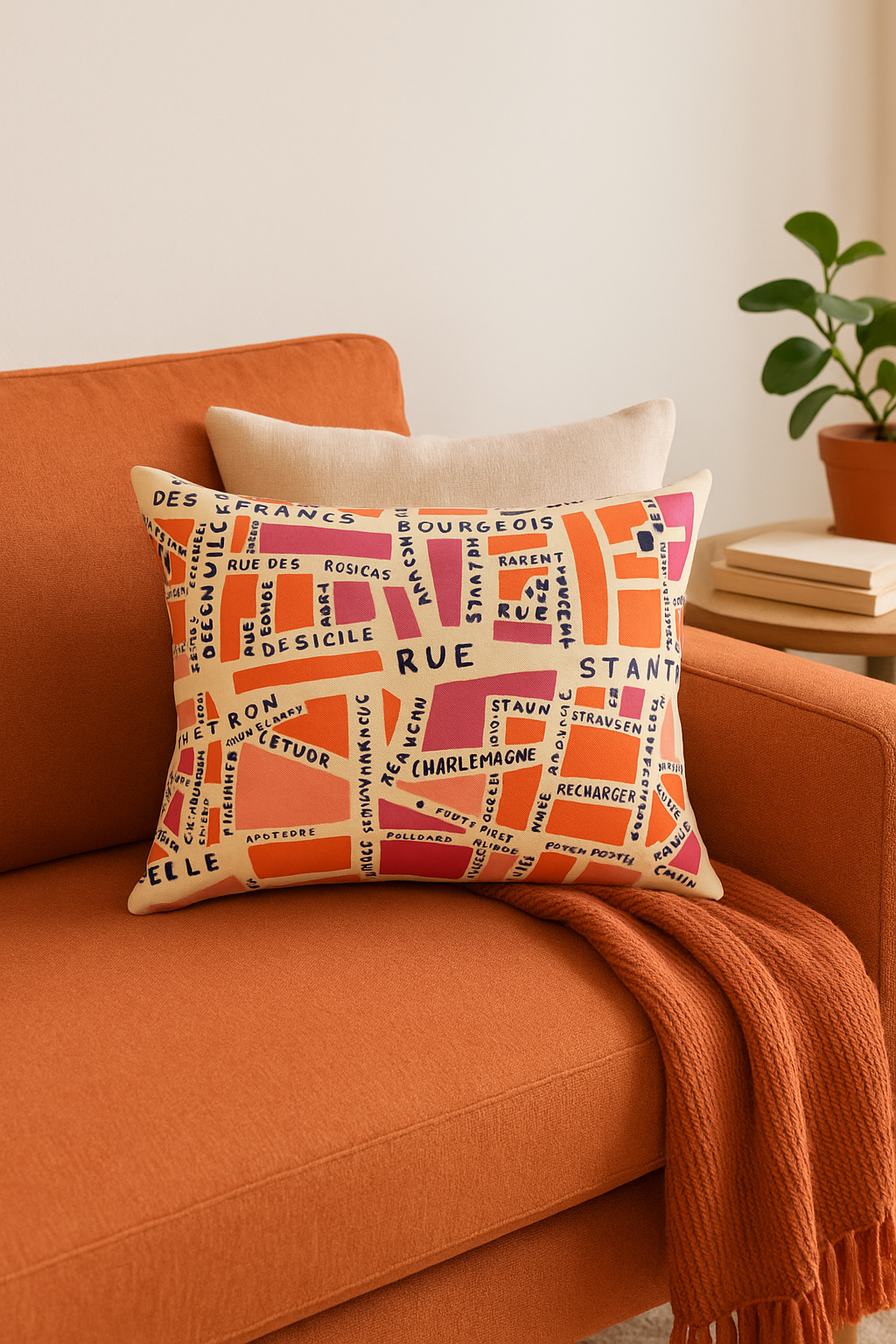 Reversible Geometric Lumbar Cushion for Private and Office Spaces - view 2