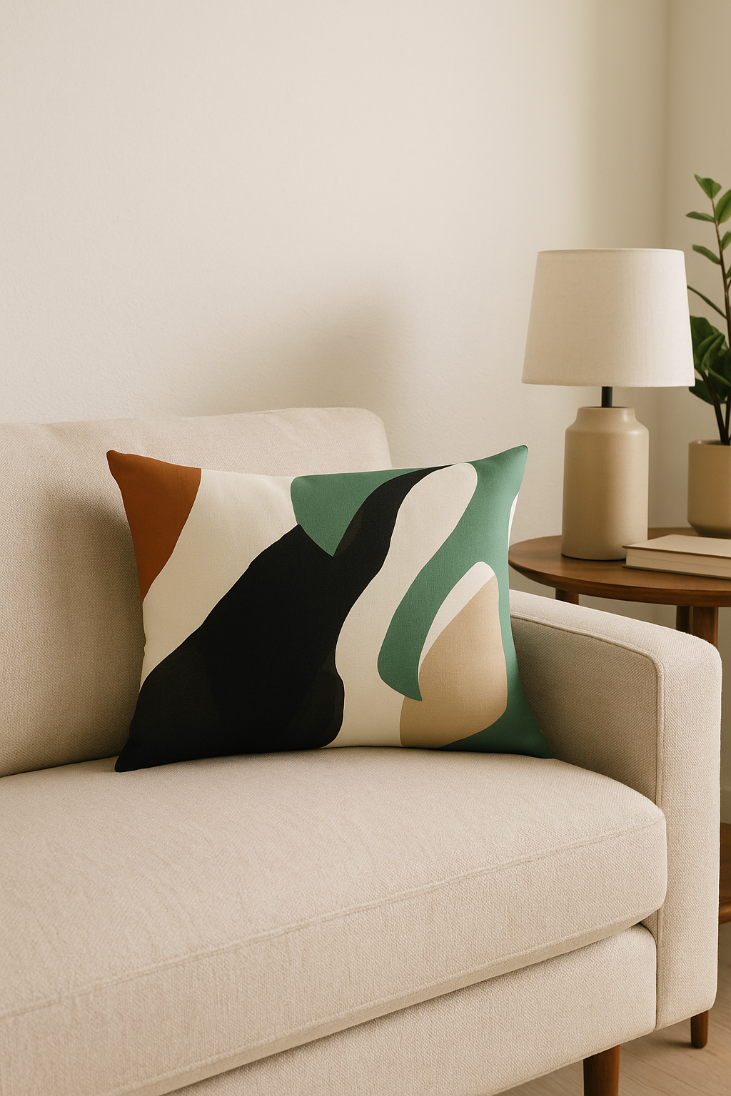 Reversible Geometric Lumbar Cushion for Color-Coordinated Interiors - view 2
