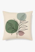 Green Plant Throw Pillow Cover, Chic Botanical Print