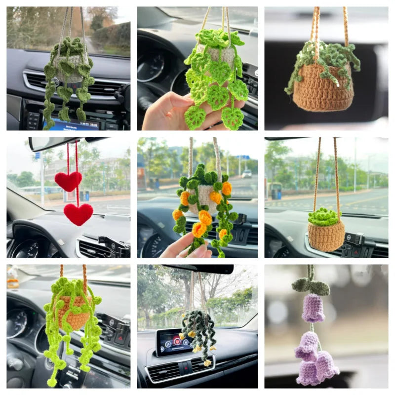 Creative hanging hook for car decoration plant in pot - view 2