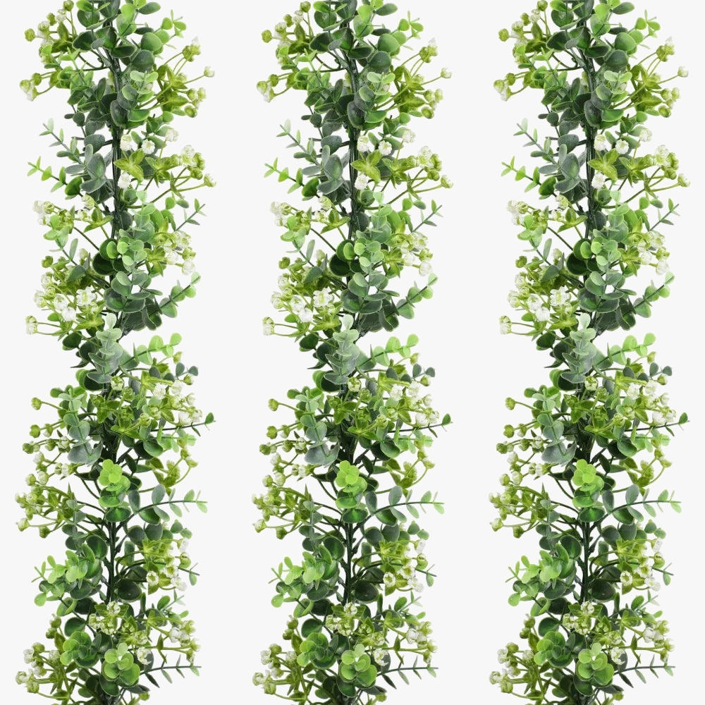 Wedding decoration plants suspended in artificial vines - view 6