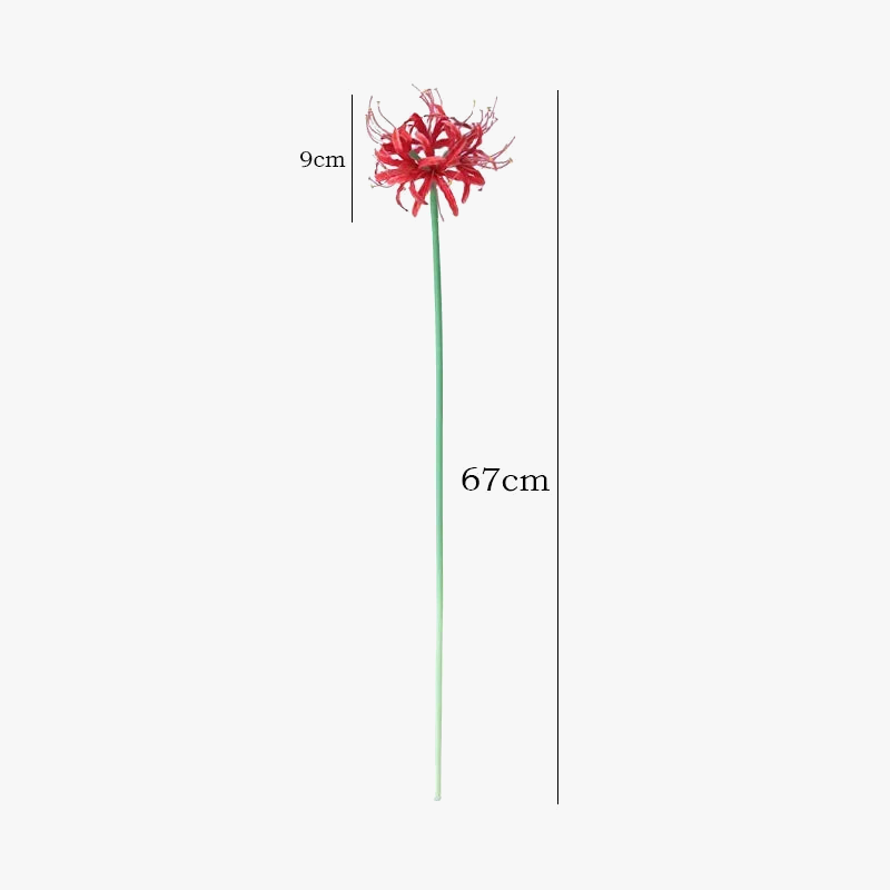 Silk decoration with spider lilies artificial flowers - view 3