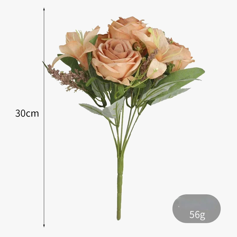 Wedding decoration bouquet lilies and artificial rose wines scented garden flowers